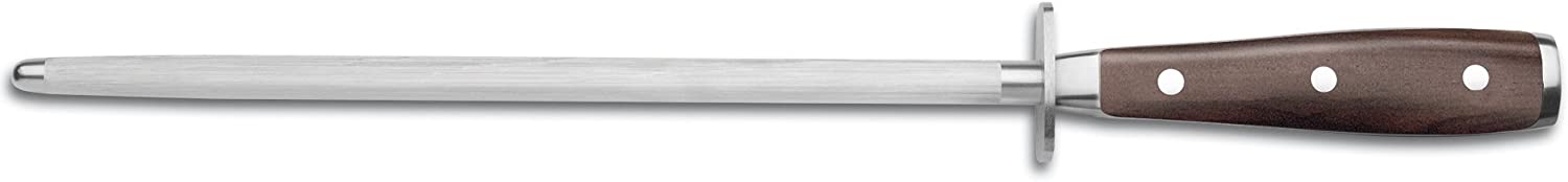 Wusthof - Ikon Blackwood 10" Honing Steel, Double Bolster