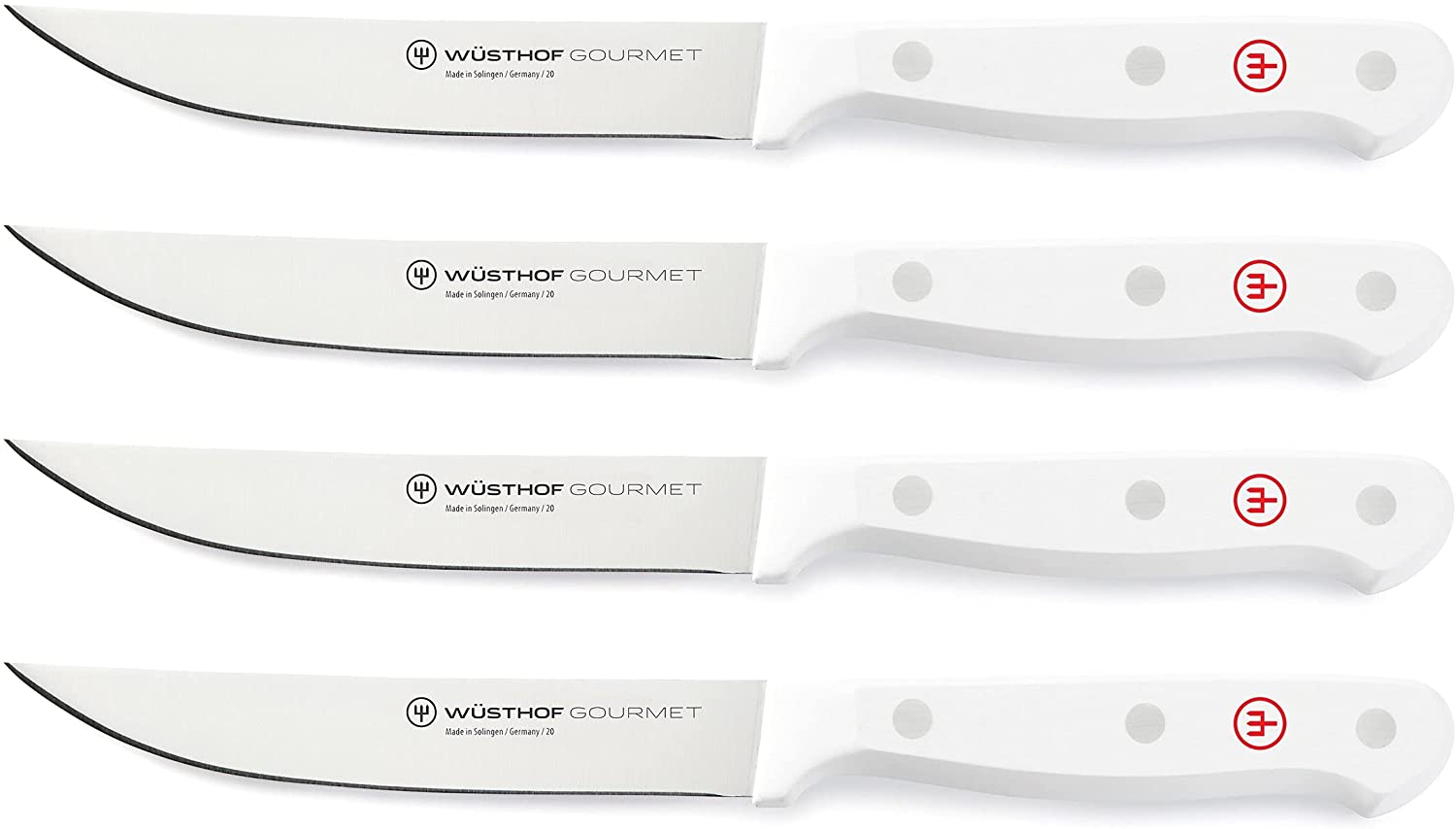 Wusthof - Gourmet Four Piece Steak Knife Set, White Handles