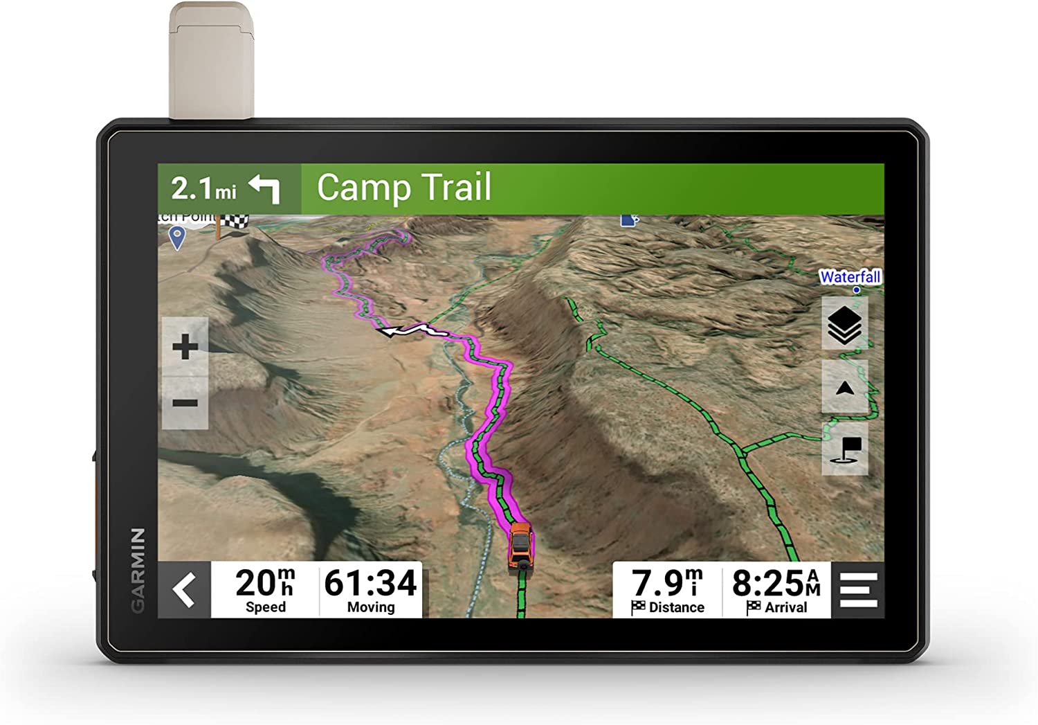 Garmin - Tread XL Overland, All-Terrain Navigator, Rugged, Built in Mapping, iOverlander, Ultrabright Display, Large