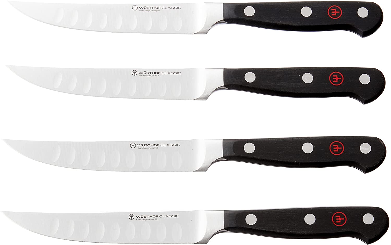 Wusthof - Classic Four Piece Steak Knife Set, Hollow Edge