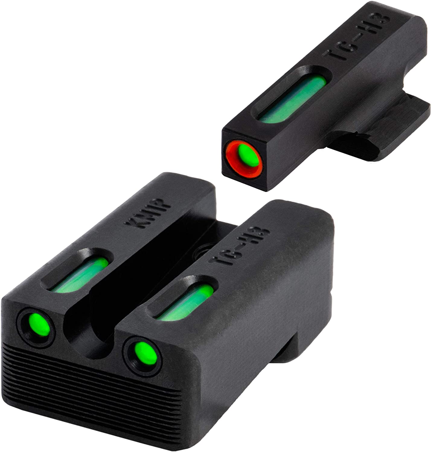 TRUGLO - TFX Pro Tritium and Fiber Optic Xtreme Handgun Sights for Kimber 1911 Pistols with Fixed Rear Sight, Black