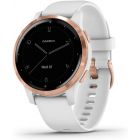 Garmin - Vivoactive 4S, Smaller-Sized GPS Smartwatch, White/Rose Gold