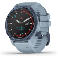 Garmin - Descent Mk2S, Diving Smartwatch, Mineral Blue with Sea Foam Silicone Band