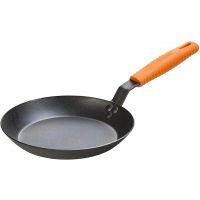 Lodge - 10 Inch Seasoned Carbon Steel Skillet With Orange Silicone Handle Holder