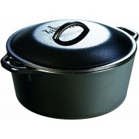 Lodge - 5 Quart Pre-Seasoned Cast Iron Dutch Oven