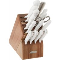 Wusthof - Gourmet Sixteen Piece Block Set, White Handles