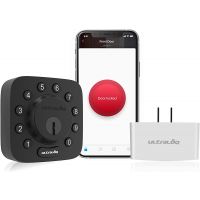 Ultraloq - Smart Door Lock U-Bolt (Black) + Bridge WiFi Adaptor, 5-in-1 Keyless Entry Door Lock with WiFi