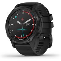 Garmin - Descent Mk2S, Diving Smartwatch, Carbon Gray DLC with Black Silicone Band