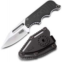 SOG - Instinct Small Fixed Blade Knife, Boot Knife, EDC Knife, Neck Knife, 2.3 Inch Full Tang Blade w/ Knife Sheath